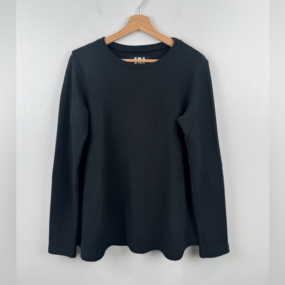 Labo Art Men Textured Black Crewneck Sweater Size Medium - Picture 1 of 5